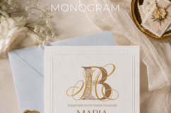 MB BM Wedding Monogram Logo | Elegant Initials Vector Product Image 5