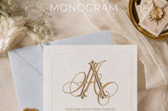 AA Wedding Monogram Logo | Elegant Initials Vector Product Image 4