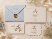 AA Wedding Monogram Logo | Elegant Initials Vector Product Image 7