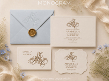 AA Wedding Monogram Logo | Elegant Initials Vector Product Image 6