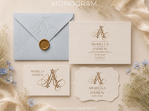 AA Wedding Monogram Logo | Elegant Initials Vector Product Image 5