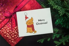 Christmas Kitties - Festive Cats Line Art Clip art & Pattern Product Image 6