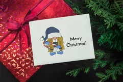 Christmas Gnomes - Cute Line Art Clip art & Patterns Vector Product Image 7