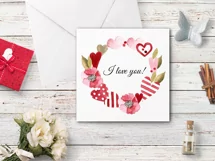 Watercolor valentines wreath clipart. Hearts frame png Product Image 3