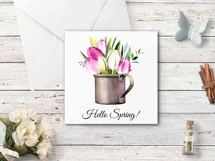 Watercolor tulips clipart.Spring flowers.Sublimation designs Product Image 8