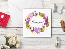 Watercolor valentines wreath clipart. Hearts frame png Product Image 4