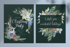 Holiday frames watercolor clipart set Product Image 4