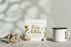 Sunflower Birthday Invitations Canva Template Product Image 2