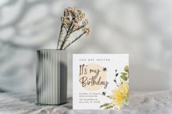 Sunflower Birthday Invitations Canva Template Product Image 4