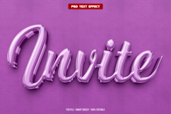 Invite 3D editable text effect Product Image 1