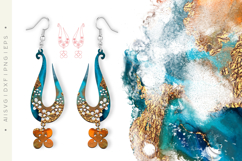 Floral Earrings Laser Cut SVG | Dangle Boho Earrings Product Image 2