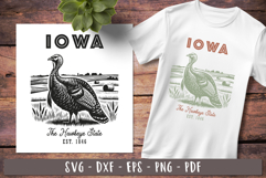 Iowa svg Vintage United states design