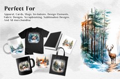 Winter Forest Sublimation Clipart Bundle Product Image 3