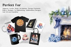 New Year in Winter Sublimation Clipart Bundle Product Image 3