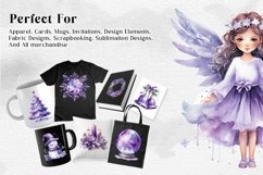 Magical Christmas Winter Sublimation Clipart Watercolor Product Image 3