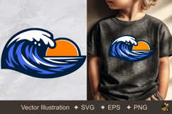 Big Waves Vector Illustration Product Image 1