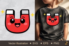 Cheerful Magnet Vector Illustration Product Image 1
