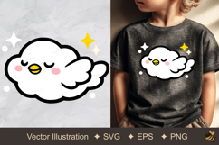 Soft Cloud Bird Vector Illustration Product Image 1