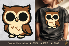 Spectacled Owl Vector Illustration Product Image 1