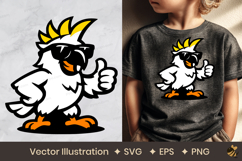 Cool Cockatoo Thumbs Up Vector Illustration Product Image 1