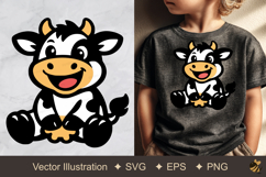 Happy Cow Vector Illustration Product Image 1