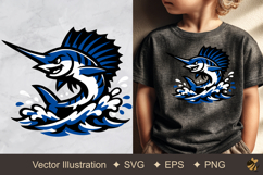 Sailfish Posing Vector Illustration Product Image 1