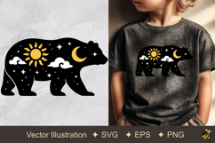 Bear Sky View Vector Illustration Product Image 1