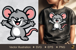 Happy Mouse Vector Illustration Product Image 1