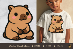 Relaxed Capybara Vector Illustration Product Image 1