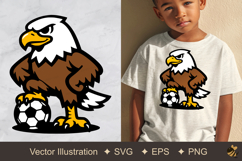 Eagle Playing Football Vector Illustration Product Image 1