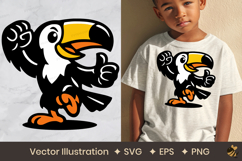 Cheerful Toucan Thumbs Up Vector Illustration Product Image 1