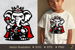 Elephant King Vector Illustration Product Image 1
