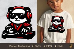 DJ Panda Vector Illustration Product Image 1