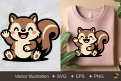 Hello Squirrel Vector Illustration Product Image 1