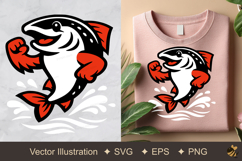 Cool Salmon Fish Vector Illustration Product Image 1