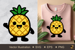 Pineapple Character Vector Illustration Product Image 1