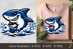 Shark Smirk Vector Illustration Product Image 1