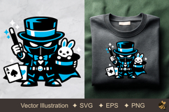 Cyan Magician Vector Illustration Product Image 1