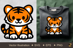 Cute Tiger Vector Illustration Product Image 1