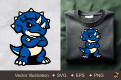 Triceratops Pose Vector Illustration Product Image 1