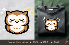 Wise Owl Vector Illustration Product Image 1