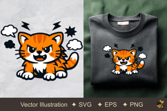 Angry Cat Vector Illustration Product Image 1