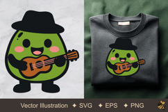 Guava Guitar Vector Illustration Product Image 1