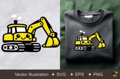 Cute Excavator Vector Illustration Product Image 1
