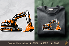 Excavator Illustration Vector Illustration Product Image 1