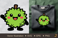 Cheerful Durian Vector Illustration Product Image 1