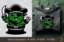 Pirate Cactus Vector Illustration Product Image 1