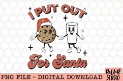 I Put Out For Santa PNG Design, Retro Mascot,Funny Christmas Product Image 2