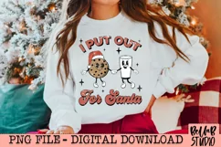 I Put Out For Santa PNG Design, Retro Mascot,Funny Christmas Product Image 1