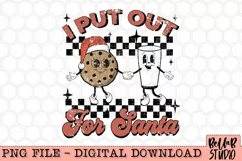 I Put Out For Santa PNG Design, Retro Mascot,Funny Christmas Product Image 2
